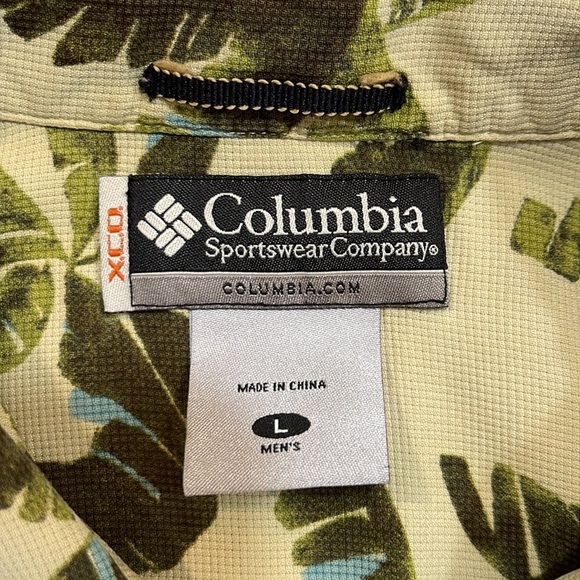 šCOLUMBIA XCO Silk Tropical Escape Palm Short Sleeve Hawaiian Shirt - Picture 8 of 12